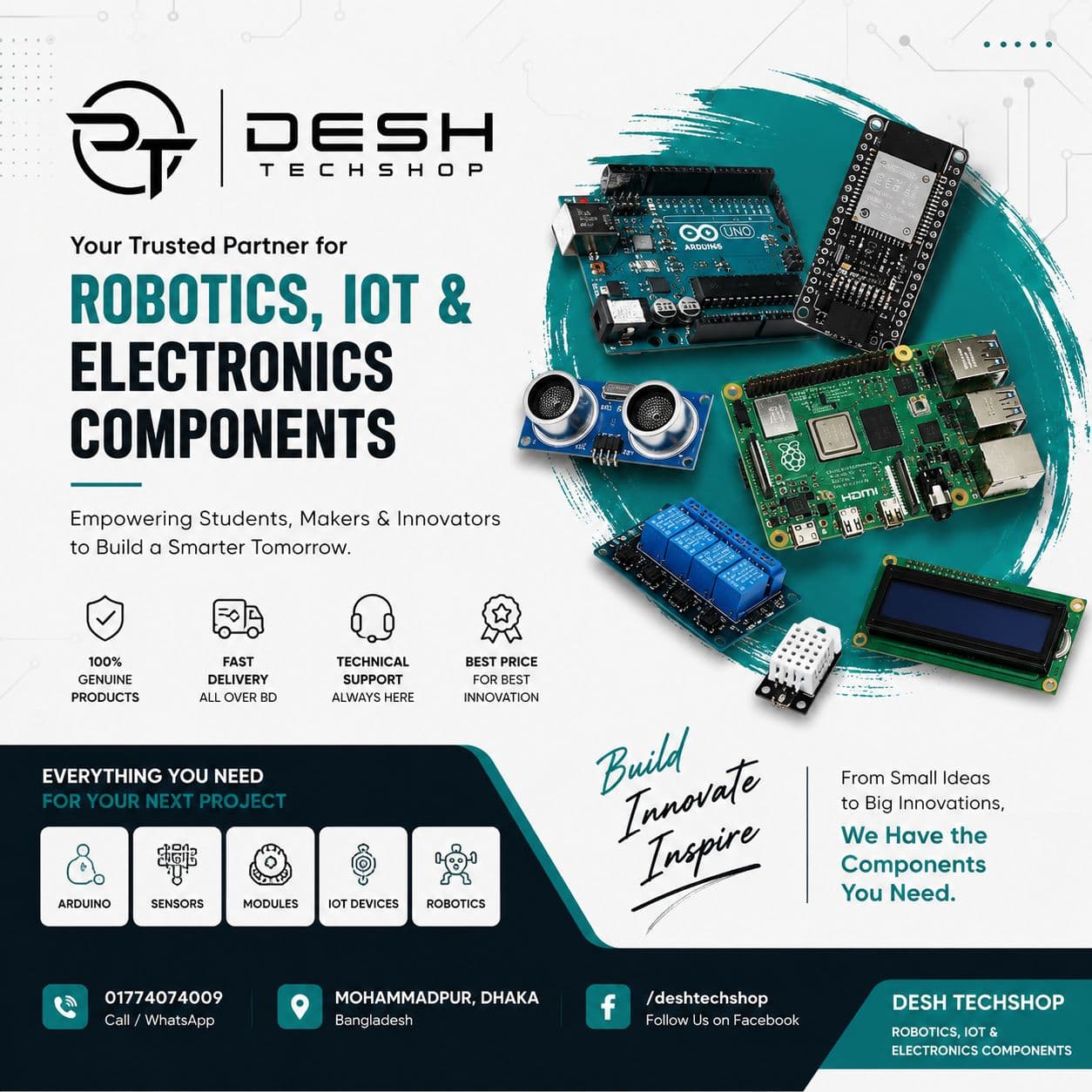 Desh TechShop — robotics, IoT & electronics components