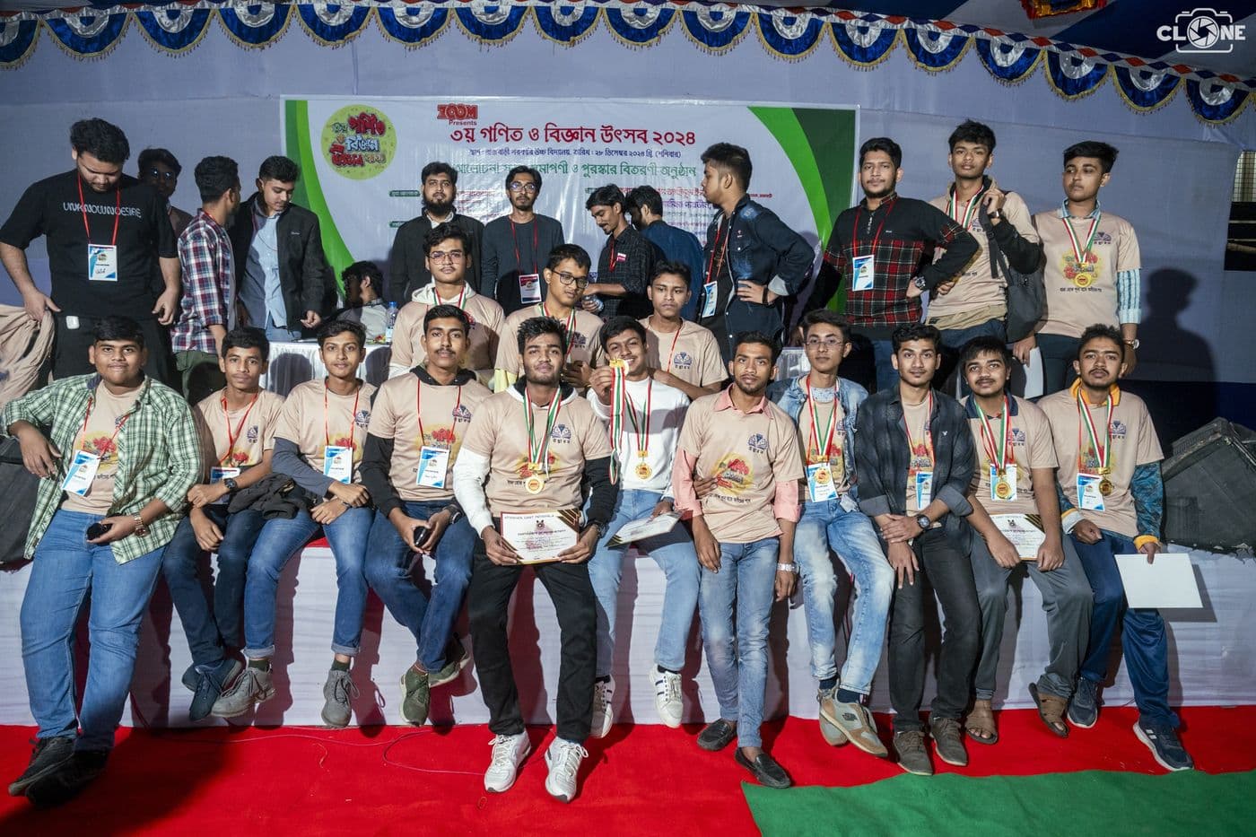 Winners on stage — 3rd Math & Science Fest 2024