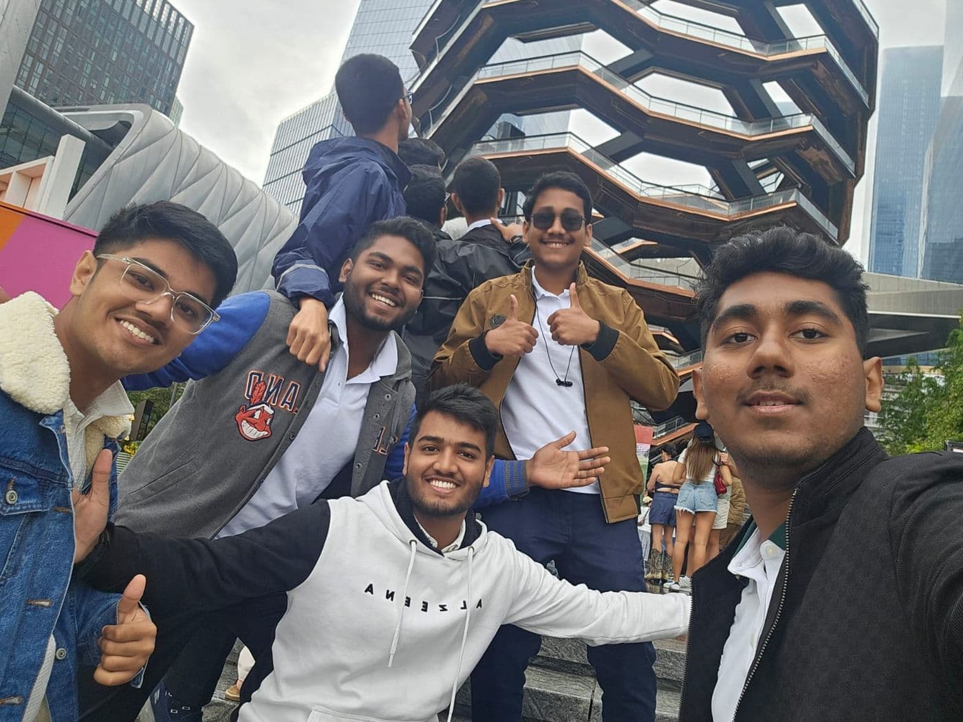 With friends at the Vessel, Hudson Yards