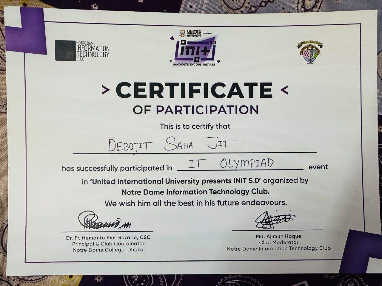 INIT 5.0 — IT Olympiad — photo 1